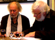 Mit den Gründern des Grips Theates Volker Ludwig und Rainer Hachfeld
